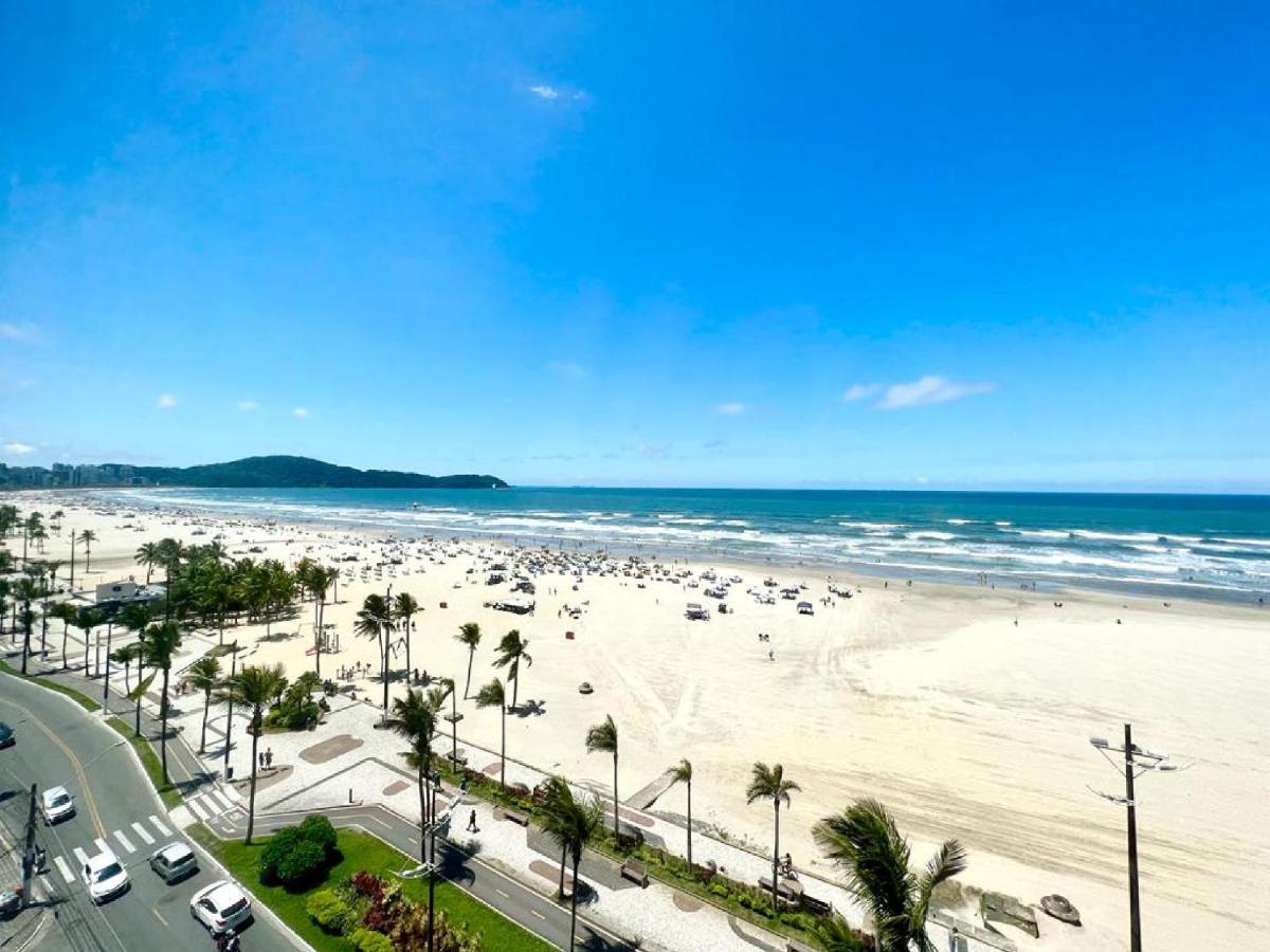 Apartamento Guilhermina De Frente Para O Mar Praia Grande  Esterno foto